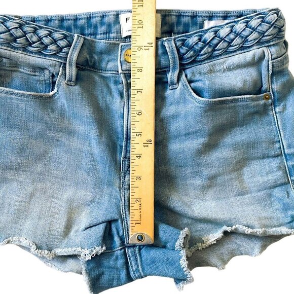 FRAME Le Cutoff Braid Waist Denim Shorts size 26 - Picture 11 of 16
